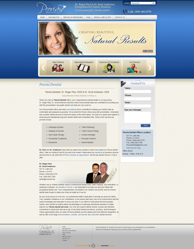 Dentist Web Design Peoria IL