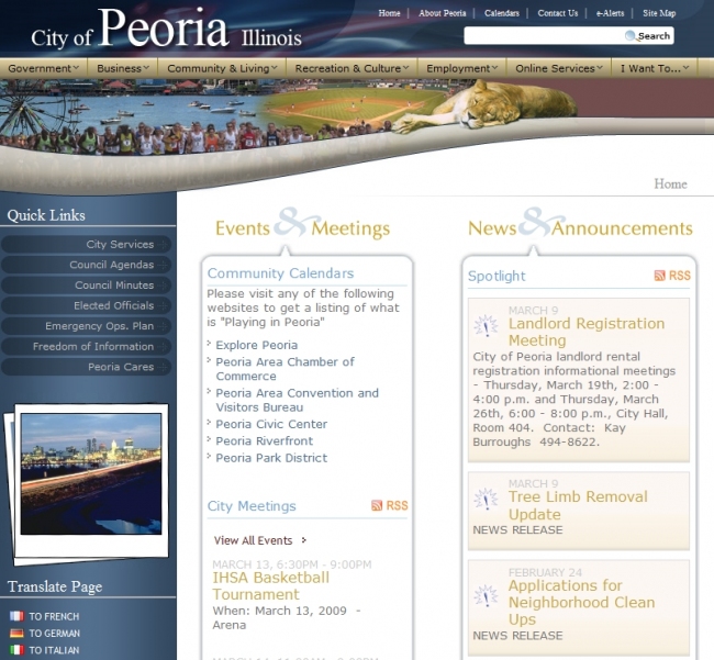 Government Web Design Peoria IL