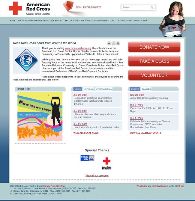 Red Cross Web Design Peoria IL