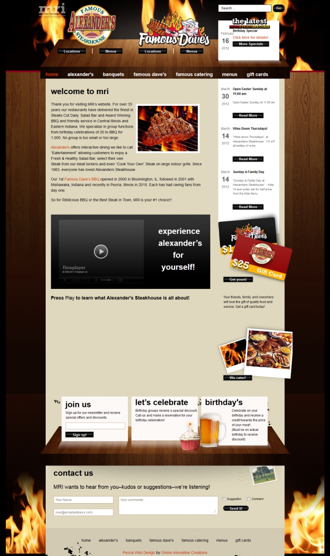 Restaurant Web Design Peoria IL